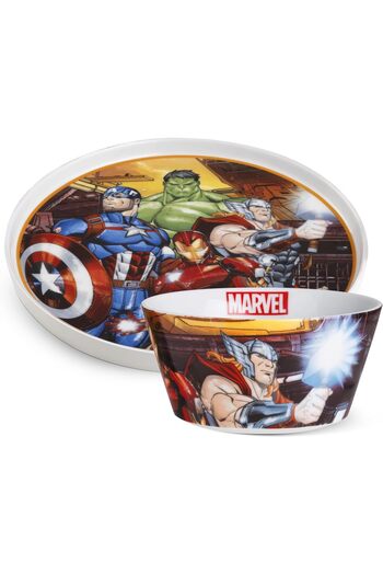 EGAN Marvel Side Plate & Bowl Set – Official Spider-Man & Avengers Dining Set for Marvel Fans