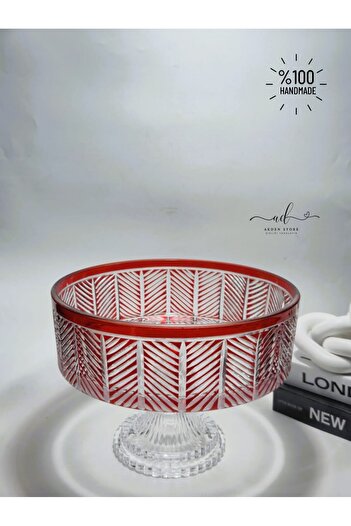 AKDEN STORE Crystal Decor Presentation Bowl / Salad Bowl / Decorative Bowl