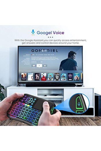 porodo Universal Keyboard Remote & Mouse with Rechergable 300mAh Battery