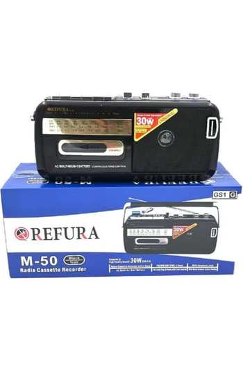 REFURA RE-M50 Portable Handheld Radio and Cassette Player with USB and Bluetooth Connectivity