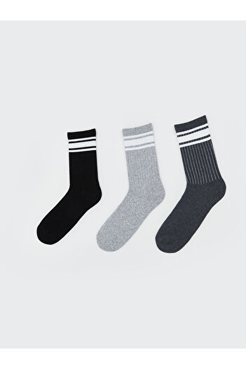 LC Waikiki Sparkling Selections from Shining Store |   Striped Men's Socks 3-Pack