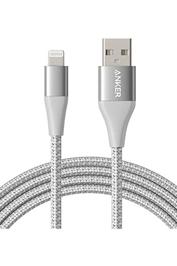 Anker Powerline+ II Lightning Cable (6ft), MFi Certified for iPhone & More (Silver)