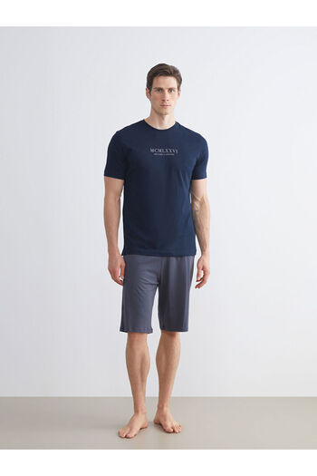 LC Waikiki Timeless Recommendations from Timeless Store |   Standard Mold Men's Shorts Pajama Set