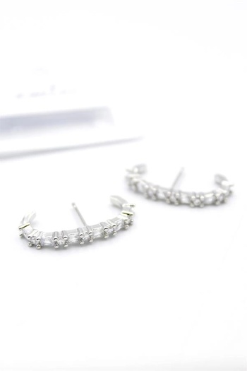 No8 Home Jewelled Earrings - Silver