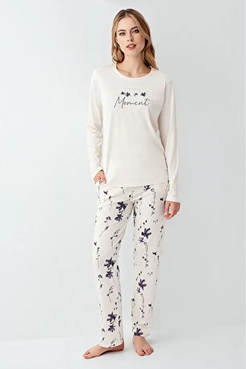 Arnetta Modal Cotton Soft Textured Fabric Long Sleeve Women's Pajama Set