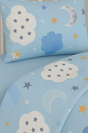 BH BABY HOME Bh%Babyhome %100 Cotton Baby Bedding Set (80X120 Duvet Cover, 45X35 Pillow Case, 120X150 Bed Sheet)