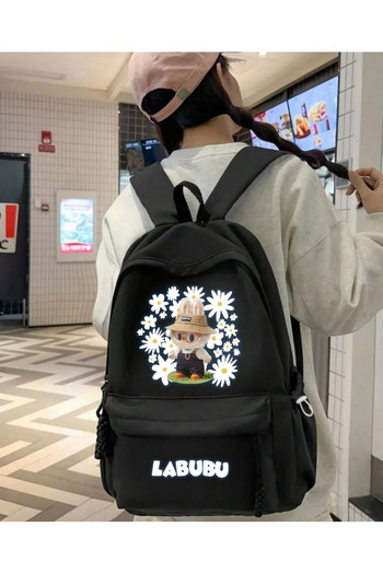 Toum Dorukhedıyelık Labubu Design Printed Backpack School Bag