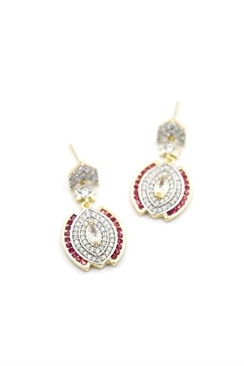 No8 Home Jewelled Earrings - Pink