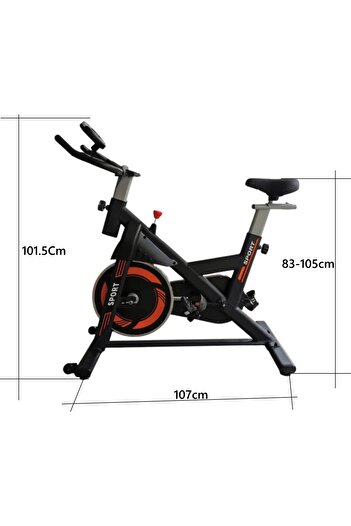 ALTIS Spin Bike with LCD, Silent Magnetic, Indoor Use, Model ALACT706RD, Red