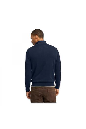Timberland Tb0A2Bmx Williams River Cotton Yd 1/4 Zip Sweater Navy Blue Men's Sweatshirt