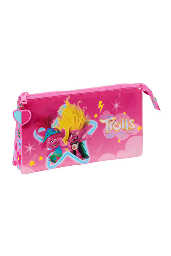 Trolls Triple Carry-all Pink 22 x 12 x 3 cm