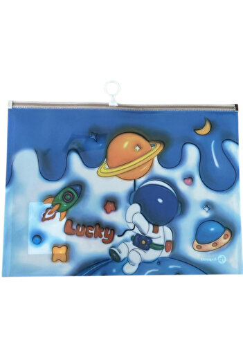 Südor A4 Astronaut Patterned Zipper File Zipper Envelope File