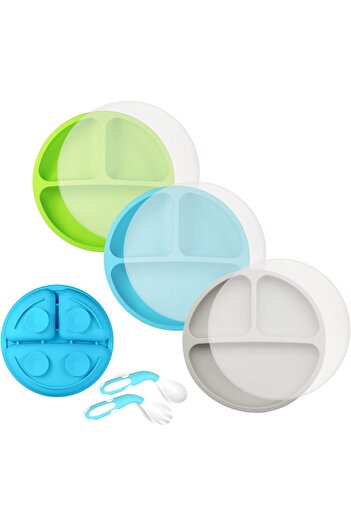 OEM Silicone plate for toddlers, gray color