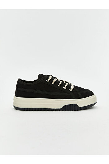 LC Waikiki Black Lace-Up Girl's Sports Shoes