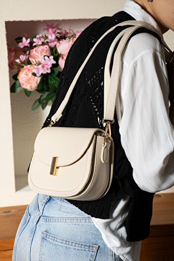 Çanta Trend Lock Detailed Long Strap 4 Compartment Lined Crossbody and Shoulder Bag 712