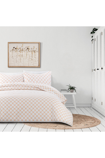 Bee Home Papaya | 100% Cotton Double 3-Piece Compressed Quilt