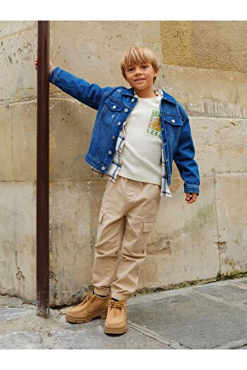 LC Waikiki Timeless Recommendations from Timeless Store |   Boys' Cargo Jogger Pants with Elastic Waistband