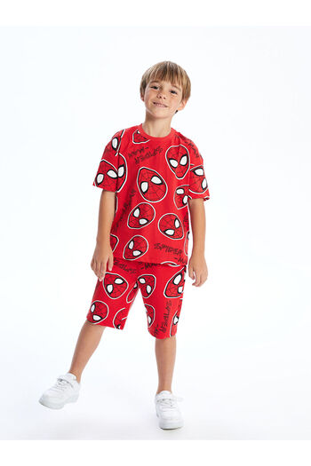 LC Waikiki Sparkling Selections from Shining Store |   Spider-Man Printed Lace-Up Boys' Shorts