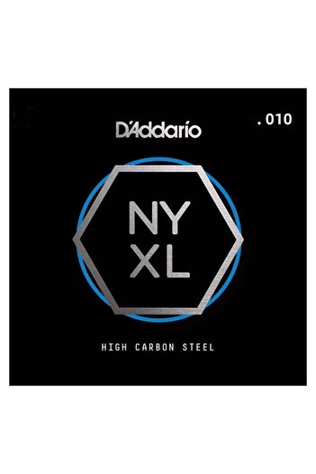 Daddario Nys010 Electro and Acustic Single String, E-(Mi), High Carbon Nys010 Nyxl Single Plain St