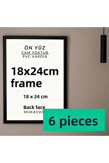 CreaWitch 18X24 Black 6-Piece Photo Picture Frame - Standing and Wall Hanging