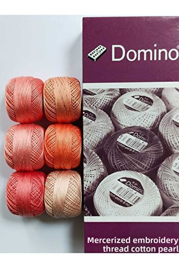 domino 8 Σετ κεντήματος Koton Perle με κλωστή 6 τεμαχίων