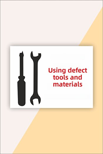 karbonsoft Work Safety Warning Sign Using Defective Tool and Material