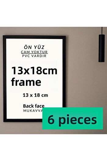 CreaWitch 13X18 Black 6-Piece Hanging Photo Picture Frame - Footed and Wall Mounted