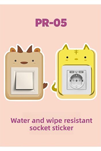 ENGINPRINT Kids Room Wall Socket Switch Sticker Set