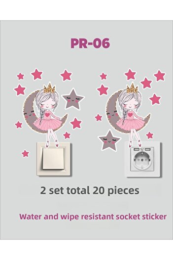 ENGINPRINT Kids Room Wall Socket Switch Sticker Set