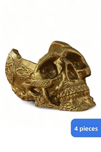 Evene Ashtray Gold Ash Tray Decorative Ashtray 4 Pieces Model 8