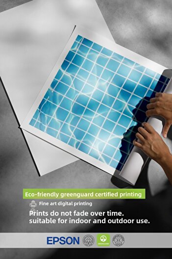 Postifull White Framed Poster, Pool Base, Photo, Blue Color Poster, 2025 Summer Selection, No:109701