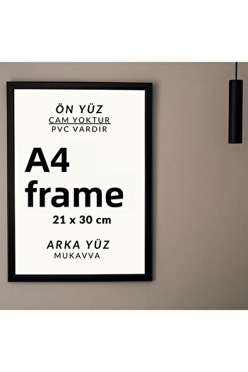 CreaWitch A4 Black Pvc Frame - Diploma, Document, Certificate and Photo Picture Frame