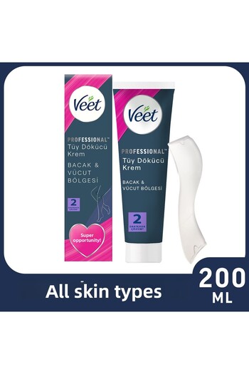 Veet 200 ml Cream Sensitive Skin - Super Offer Package, Professional Hair Remover
