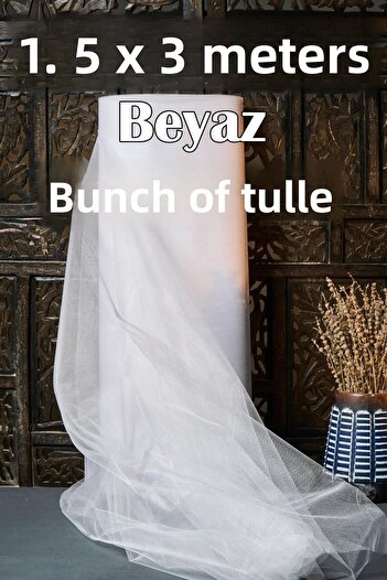 Dantelux Κρυστάλλινο Τούλι Πολλαπλών Χρήσεων (Bohça Tulle) 1,5x3 μέτρα - Λευκό