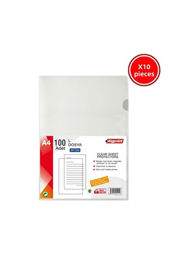 Bigpoint L File, 10 Pieces, Standard 90 Micron, 100'S, Easy Archiving
