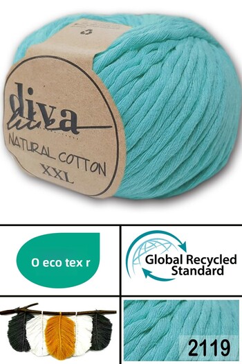 Diva İplik Diva Natural Cotton Xxl 2119 Μέντα