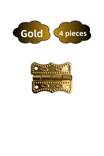 DSYapıAksesuar Papatya Backgammon Hinge Furniture Box Hinge (Gold) (4 Pcs) (Width: 3cm Length: 2cm)
