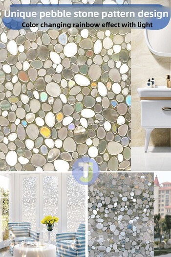Technojet Static Frosted Patterned Glass Covering Film Shower Cabin Office Balcony Decoration Foil 60Cmx100Cm