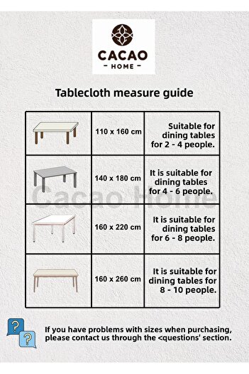 cacao home Jumbo Tablecloth Worry-Free Stain-Proof Liquid-Proof Tablecloth