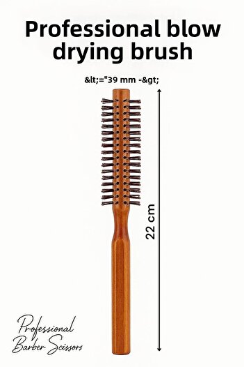 mirenza cosmetic Βούρτσα φουσκώματος Νούμερο 39 Στρογγυλή βούρτσα για styling μαλλιών, ανθεκτική στη θερμότητα