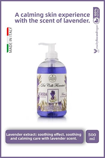 Nesti Dante Dei Colli Fiorentini Tuscany Liquid Soap 500ml |   Soothing | Lavender Extract
