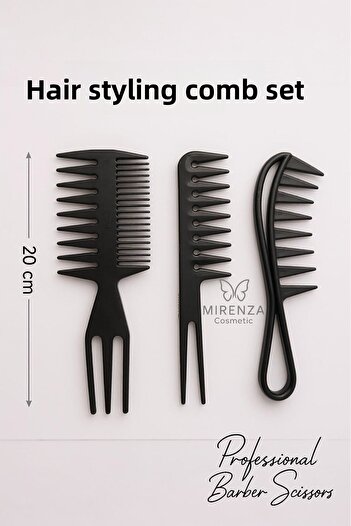 mirenza cosmetic Σετ χτένας για styling μαλλιών Wax Comb Set Shape Comb