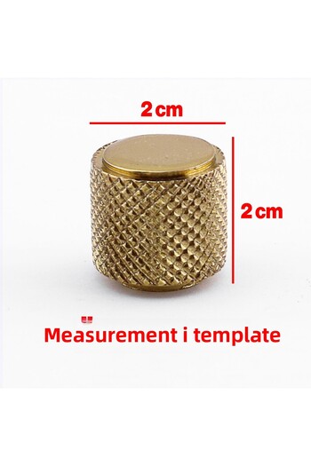 Badem10 Single Screw Striped Luxury Gold Button Metal Handle Drawer Furniture Kitchen Cabinet Cupboard Handle Handles