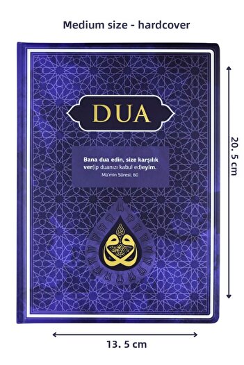 Server Yayınları Prayer (evrad-i Sherife) Medium Arabic+Turkish Blue (Hardcover)
