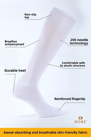 Dore Original 1 Pair Children's Premium Sweat-Absorbent & Breathable Football Match Leggings Astroturf Long Socks 33-39