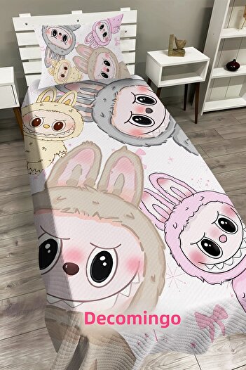 dekomingo White Pumpkin Quartet Patterned Children's Room Porket Set