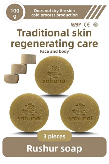 sabunal Rushur Stone Soap 3 Pieces - Skin Renewing Soap
