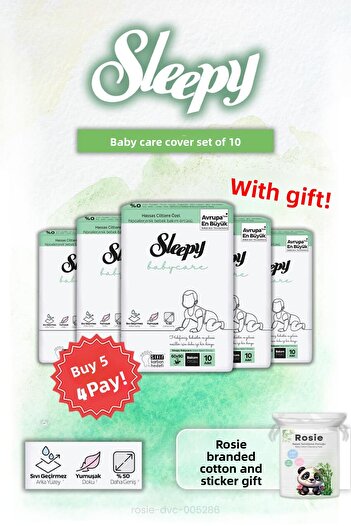 Sleepy Buy 5 Pay 4 Babycare Baby Care Cover 10Pcs and Rosie Cotton Gift