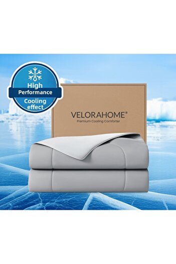 VELORAHOME Ice Chill Cooling Quilt –Double-Gray