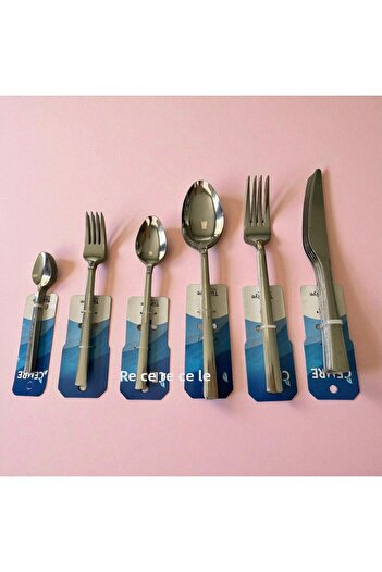 ENASHOP Cemre Series 72 Piece Cutlery Set, Stainless Steel Tableware Set for 12 People, Stylish Design